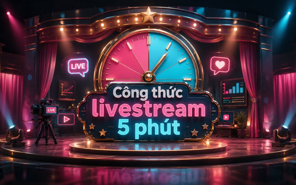 Công thức livestream lặp lại mỗi 5 phút — áp dụng cho mọi loại hình