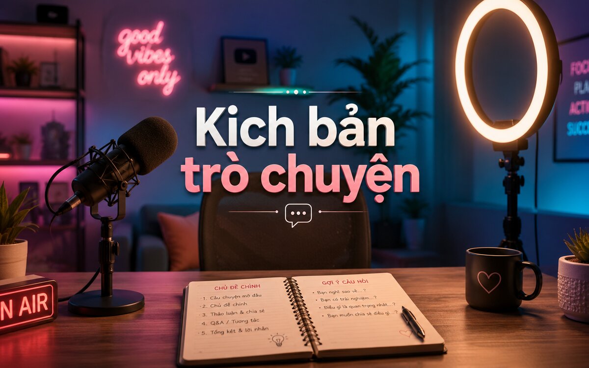 Kịch bản livestream trò chuyện — giữ chân người xem bằng lời nói